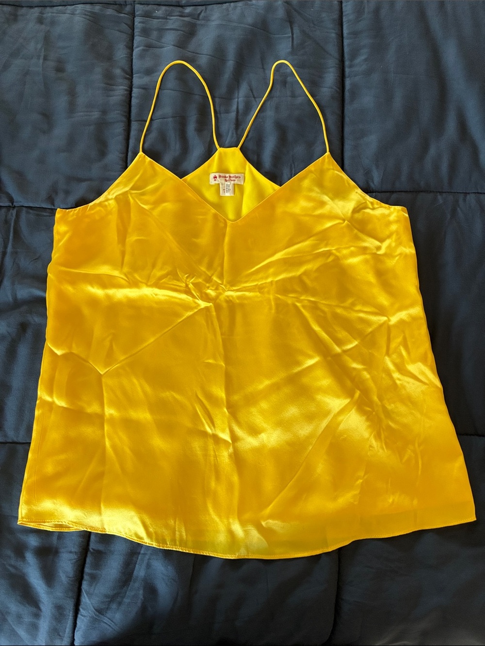 Bright Yellow Satin Cami Top